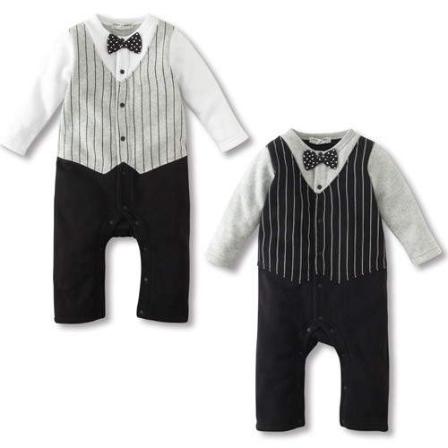 Boy Gentleman Romper Jumpsuit baby Vest tie Tie Climb Cclothes Clothing Children's Wear