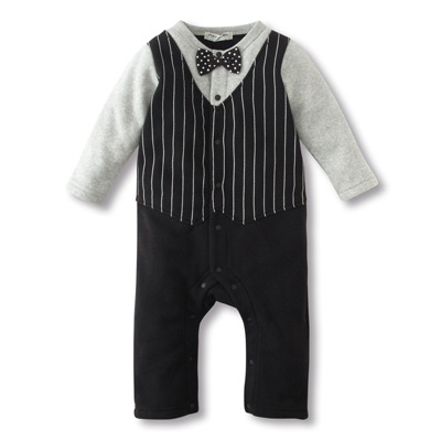 Boy Gentleman Romper Jumpsuit baby Vest tie Tie Climb Cclothes Clothing Children's Wear