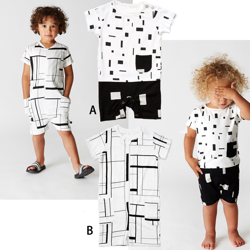 Baby Fashion Short Sleeve Stripe Climb Clothes Siamese Clothes Romper Clothing