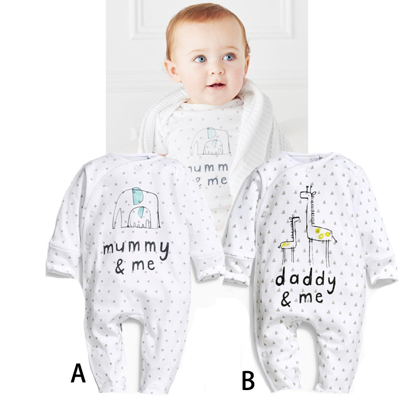 Western Style Baby Clothing Romper Climb Clothes Printing Jumpsuit Cotton Baby Clothing