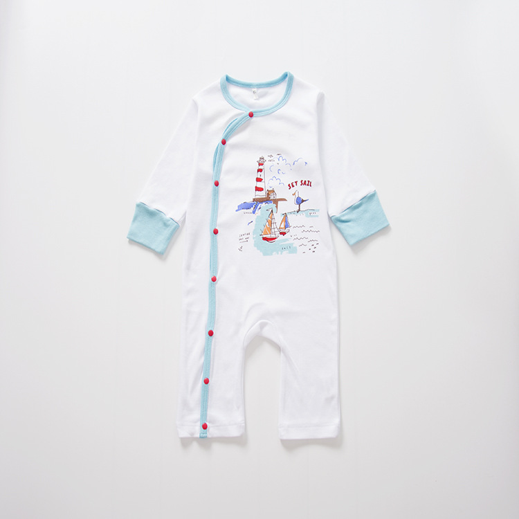 Baby Cotton Long Sleeves Stripe Baby Clothing Romper Western Style Children's Wear Jumpsuit