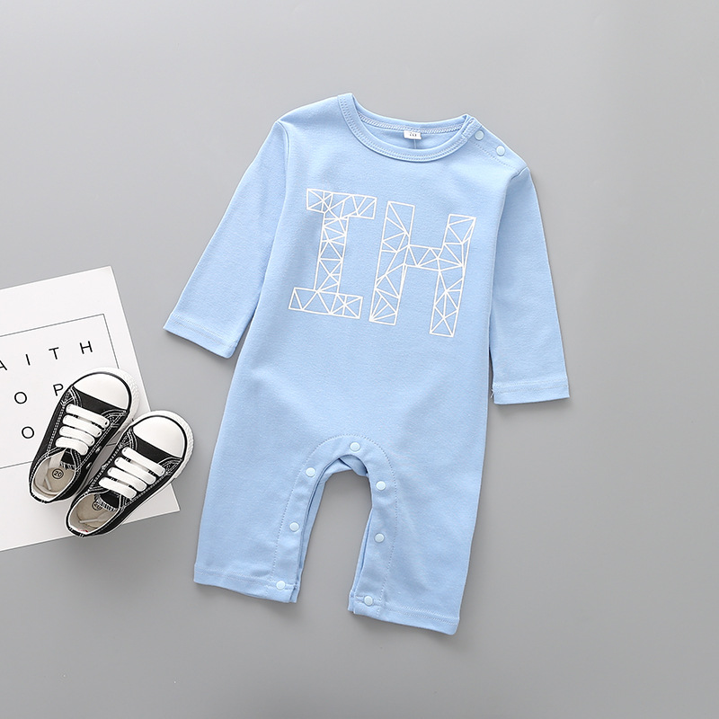 Baby Clothing Romper Climb Clothes Long Sleeves Cotton Jumpsuit Baby Pentagram Printing Apparel