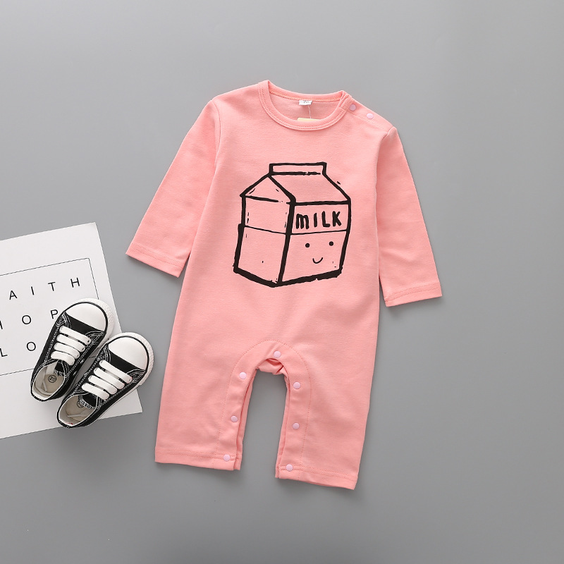 Baby Clothing Romper Climb Clothes Long Sleeves Cotton Jumpsuit Baby Pentagram Printing Apparel