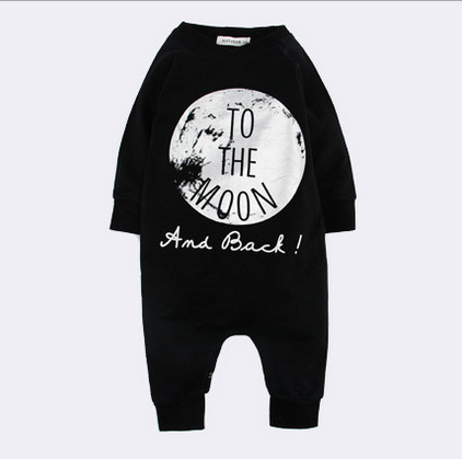 Boy Baby Printing Letter Long Sleeves Clothes Jumpsuit Long Section Cotton Clothing
