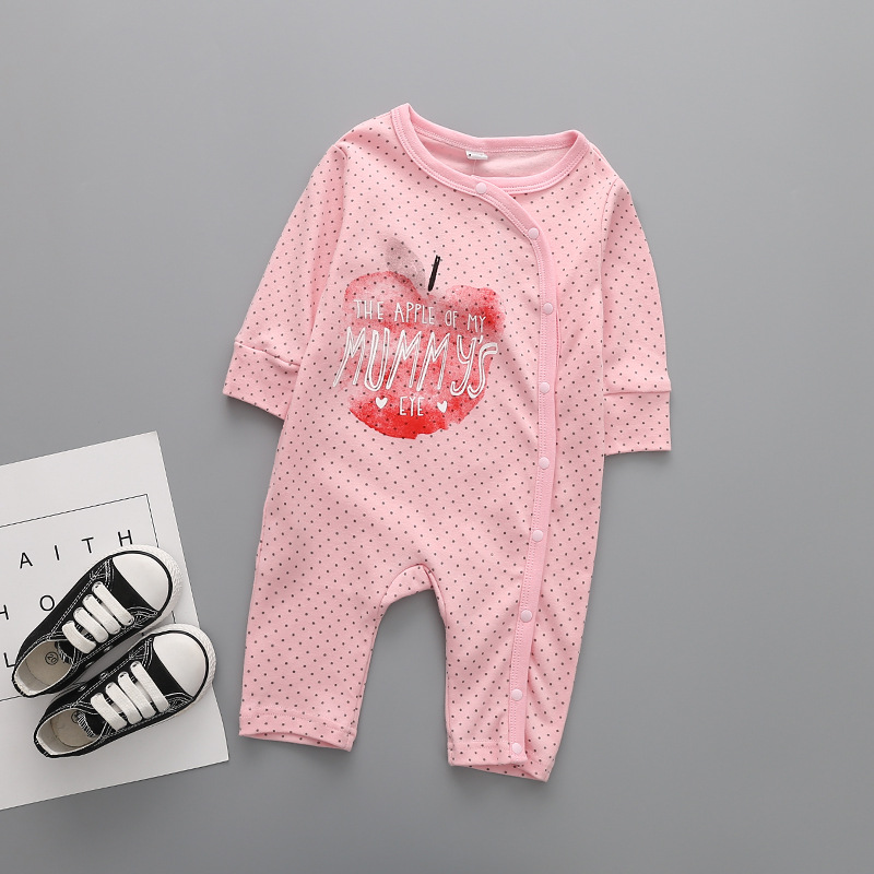 Western Style Fashion Baby Romper Climb Clothes Cotton Long Sleeves Siamese Clothing