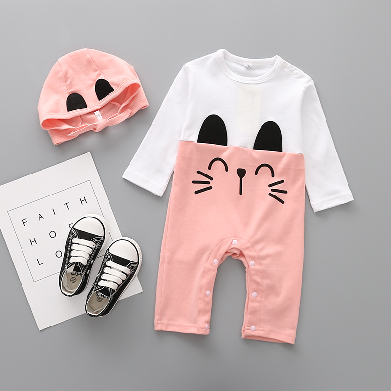 Western Style Fashion Baby Clothing Romper Long Sleeves Cotton Jumpsuit Lovely Clothing