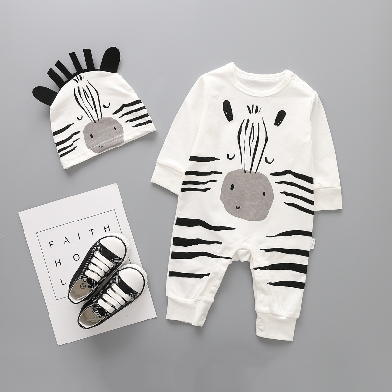 Baby Fashion Clothing Printing Romper Long Sleeves Cotton Jumpsuit Clothing