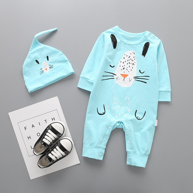 Baby Fashion Clothing Printing Romper Long Sleeves Cotton Jumpsuit Clothing