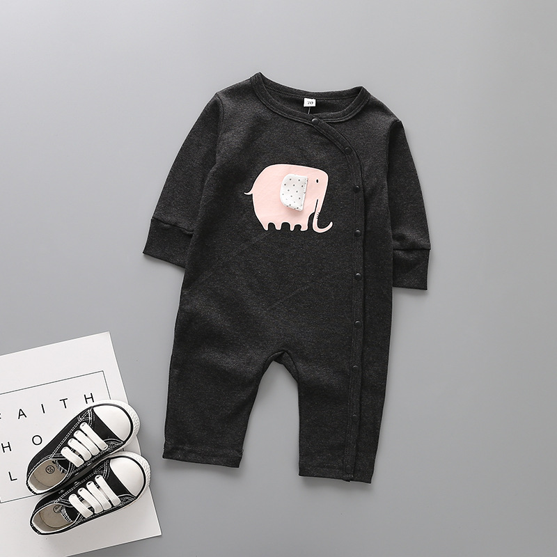 Western Style Fashion Baby Romper Climb Clothes Cotton Long Sleeves Siamese Clothing
