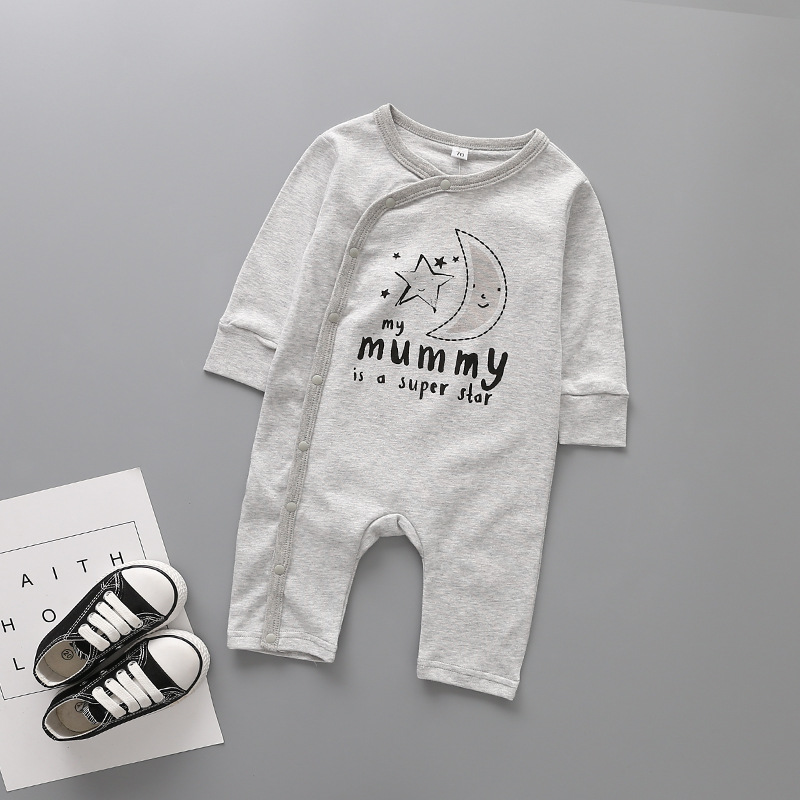 Western Style Fashion Baby Romper Climb Clothes Cotton Long Sleeves Siamese Clothing