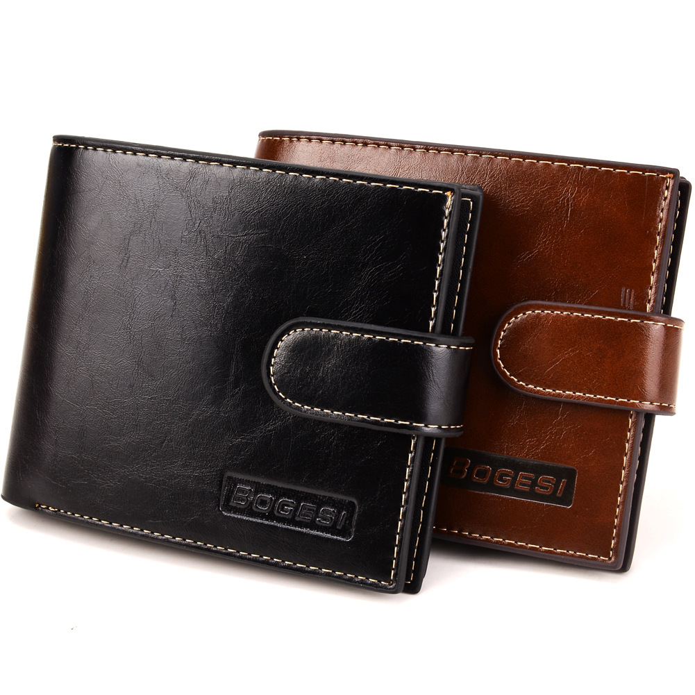 Western Style Men Wallet Short Paragraph Wallet PU Wallets Student Fashion Coin Purse