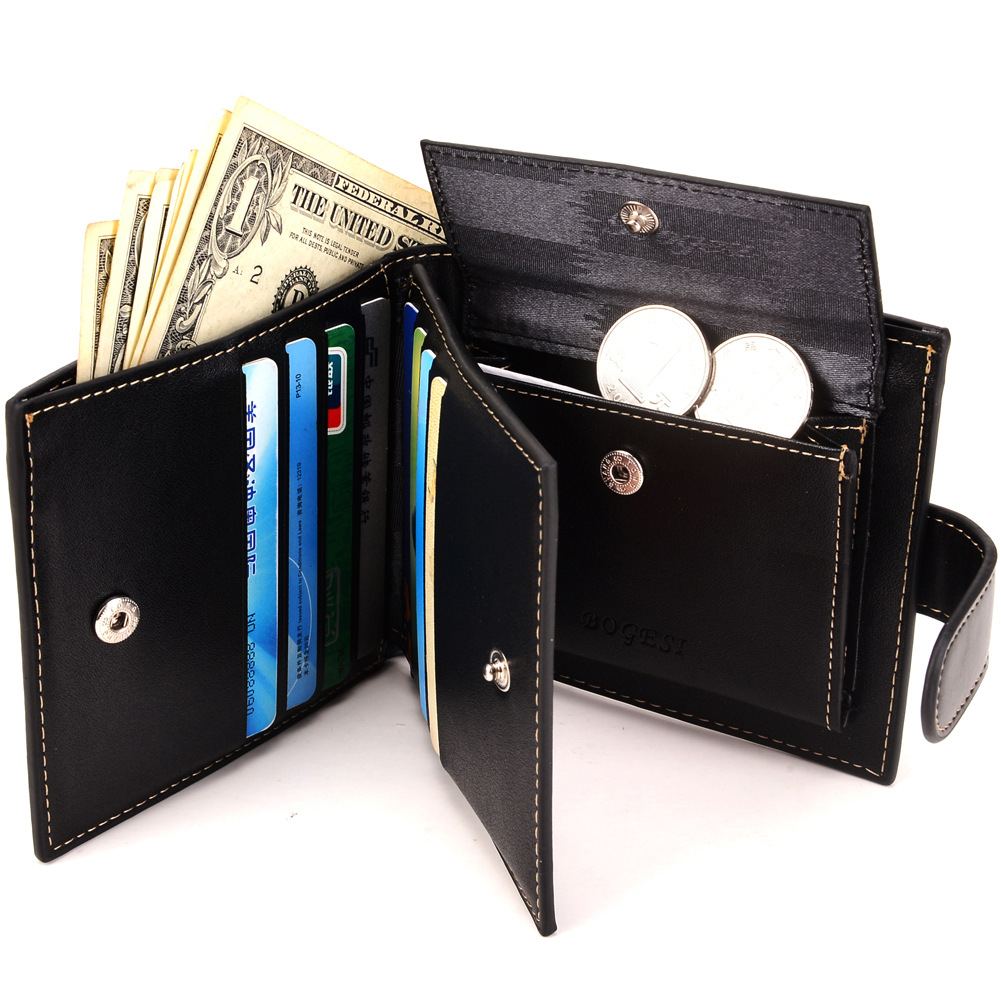 Western Style Men Wallet Short Paragraph Wallet PU Wallets Student Fashion Coin Purse