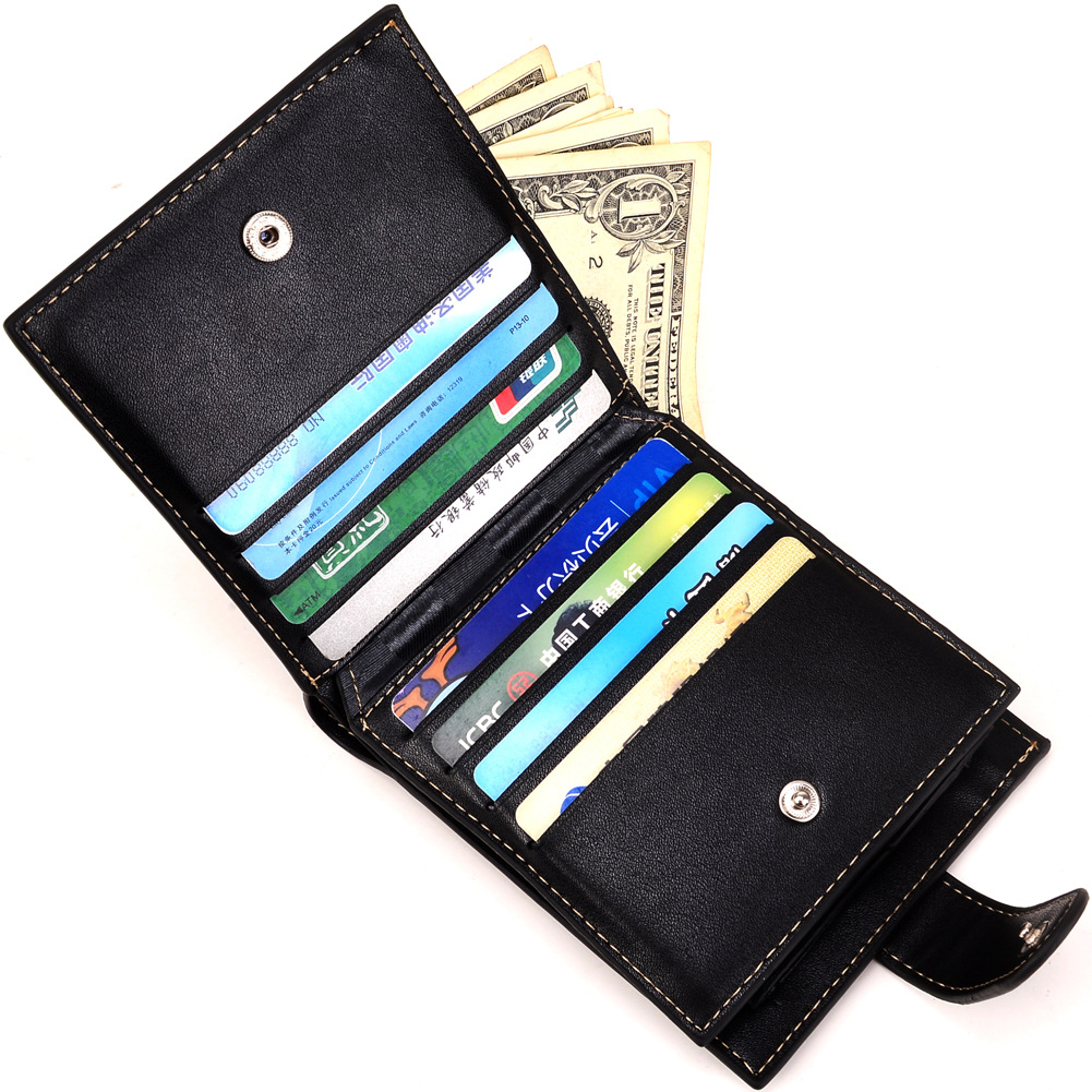 Western Style Men Wallet Short Paragraph Wallet PU Wallets Student Fashion Coin Purse