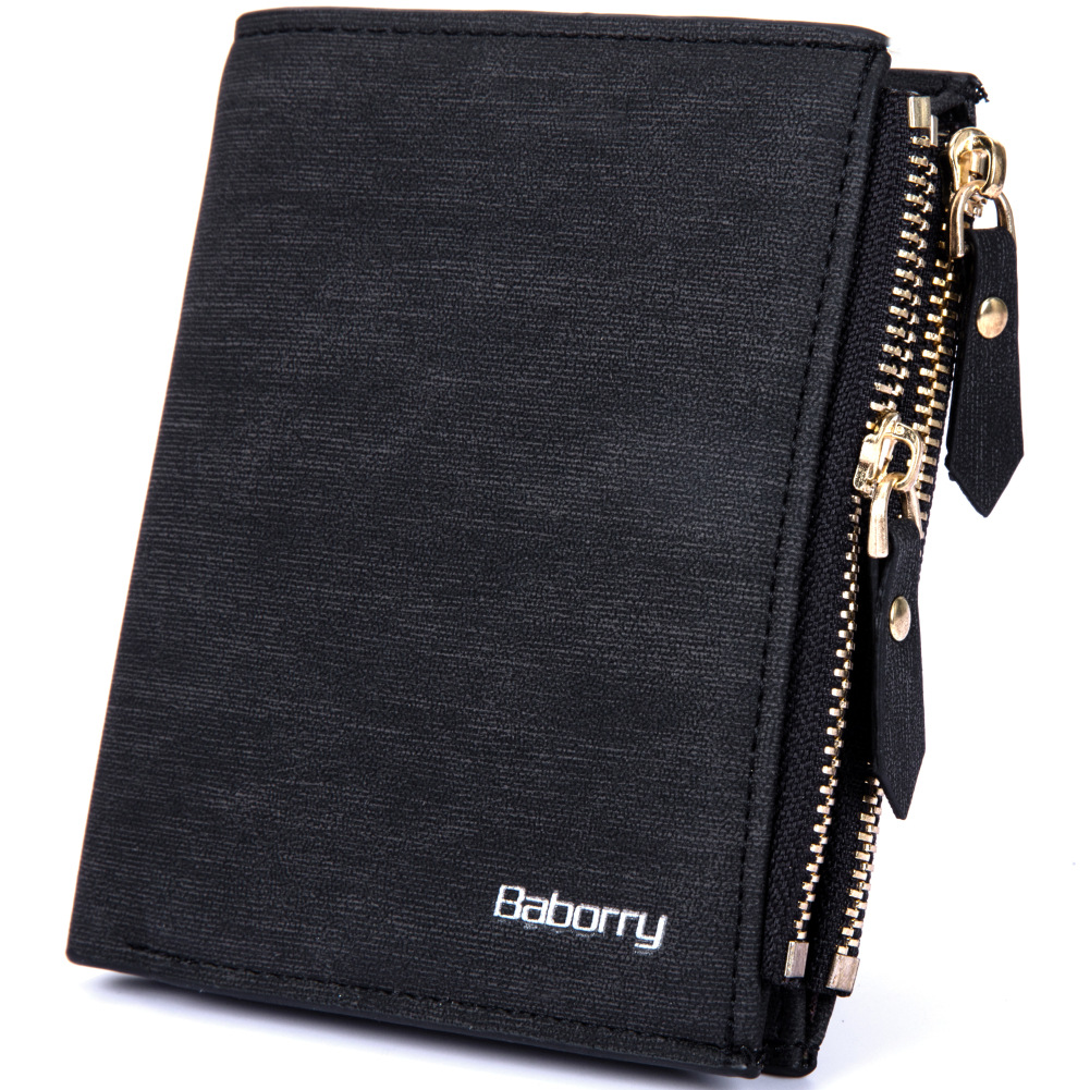 Men Fashion The New Wallet Card Package Short Paragraph Anti-radio Frequency Recognize Wallet