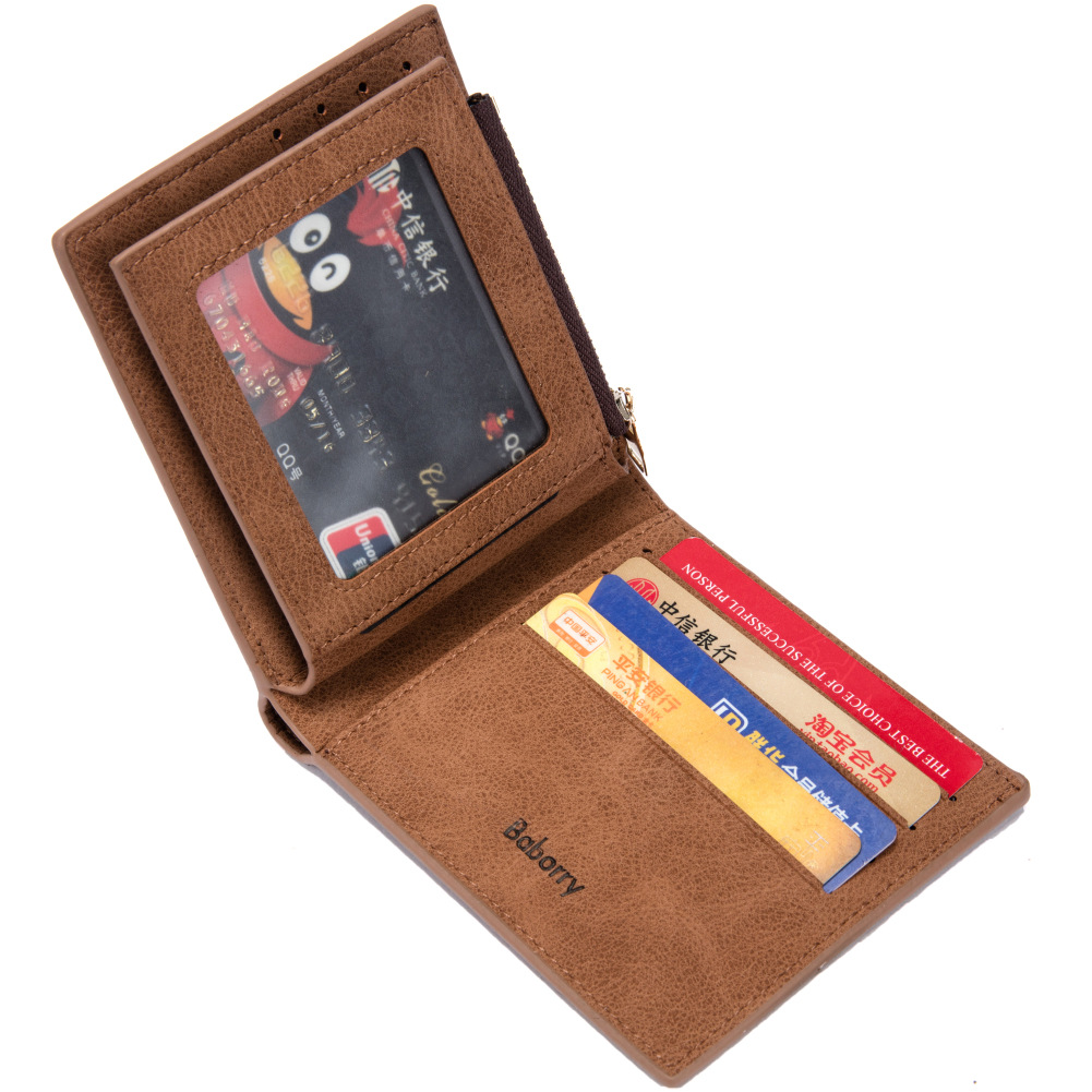 Men Wallet Short Paragraph Wallet Men Business PU Wallets Coin Purse Certificate Package