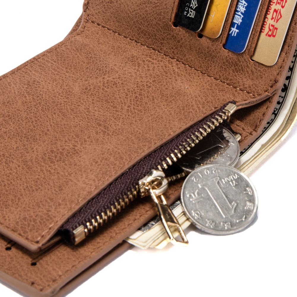 Men Wallet Short Paragraph Wallet Men Business PU Wallets Coin Purse Certificate Package