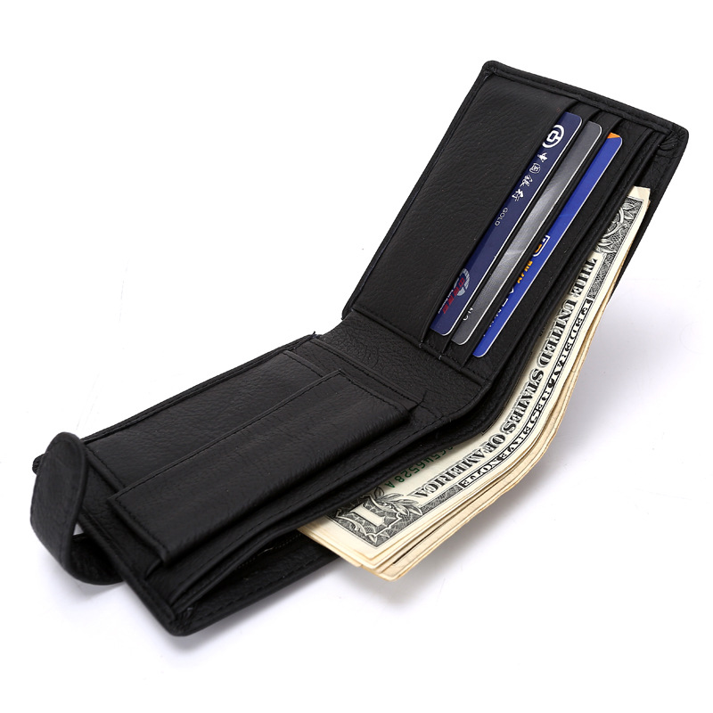Men The New Wallet Card Package Short Paragraph Genuine Leather Business Fashion Wallet