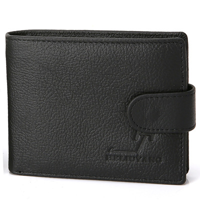 Men Fashion Genuine Leather The New Wallet Student Card Package Short Paragraph Wallet