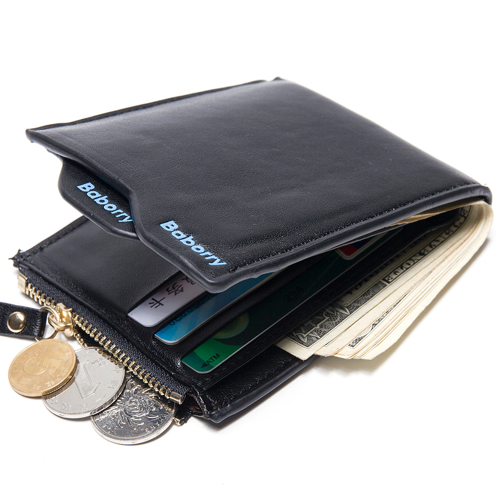 Men The New Wallet Card Package Student Fashion Personality Short Paragraph Wallet
