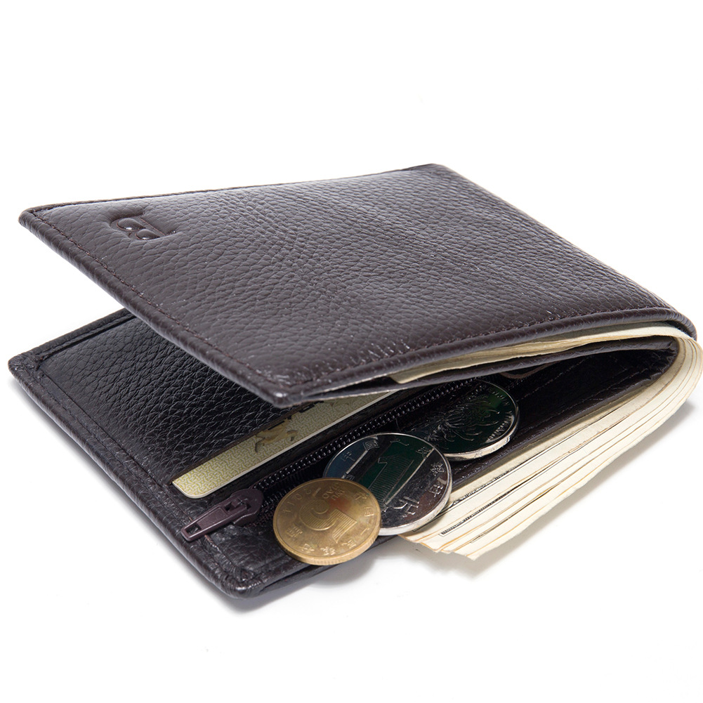 Men Wallet Cowhide Genuine Leather Wallet Coin bag Fashion Personality Wallet