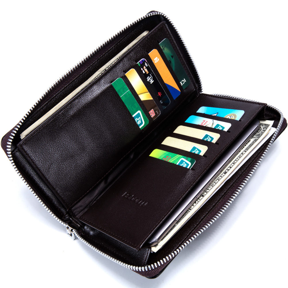Western style Long Section Men Clutch Wallet Multifunction Creative Business Clutch bag