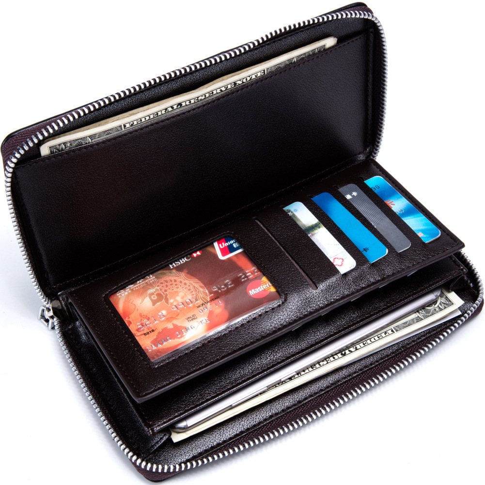 Western style Long Section Men Clutch Wallet Multifunction Creative Business Clutch bag