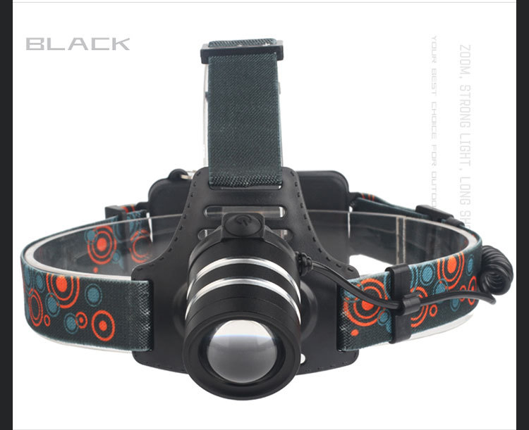 led Outdoor Hunt glare Headlights Rotate Zoom illumination Charge Headlamp