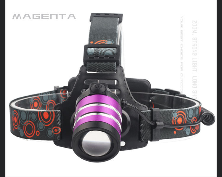 led Outdoor Hunt glare Headlights Rotate Zoom illumination Charge Headlamp