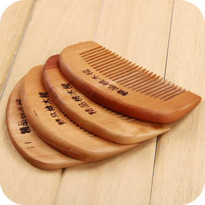 2set Ms Fashion Sandalwood Peach Comb Health Care Natural Anti-static Peach Comb