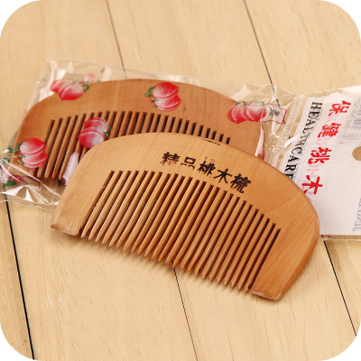 2set Ms Fashion Sandalwood Peach Comb Health Care Natural Anti-static Peach Comb