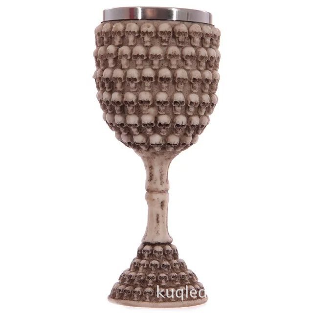 Creative Skull Palm Goblet Beer Glass 3D Three-dimensional Stainless steel Knight Wine Glass