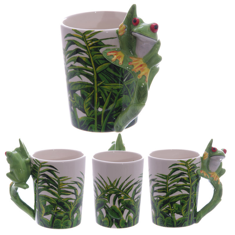 Lovely Three-dimensional Birdie Ceramics Mark Cup Drinking Glass Hand Painted 3D Animal Cup