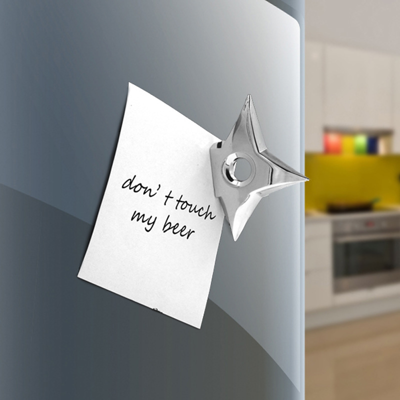 Ninja Darts Fridge Stickers Pentagram Shape Metal Three-dimensional Magnetic Stickers