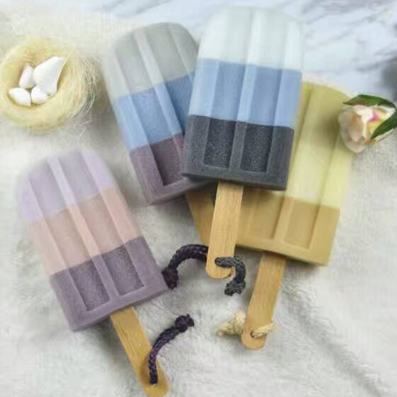 Cream Popsicles Tusi Type Long Handle Bath Flowers Rub back Scrub Bath ball Take a Bath Supplies
