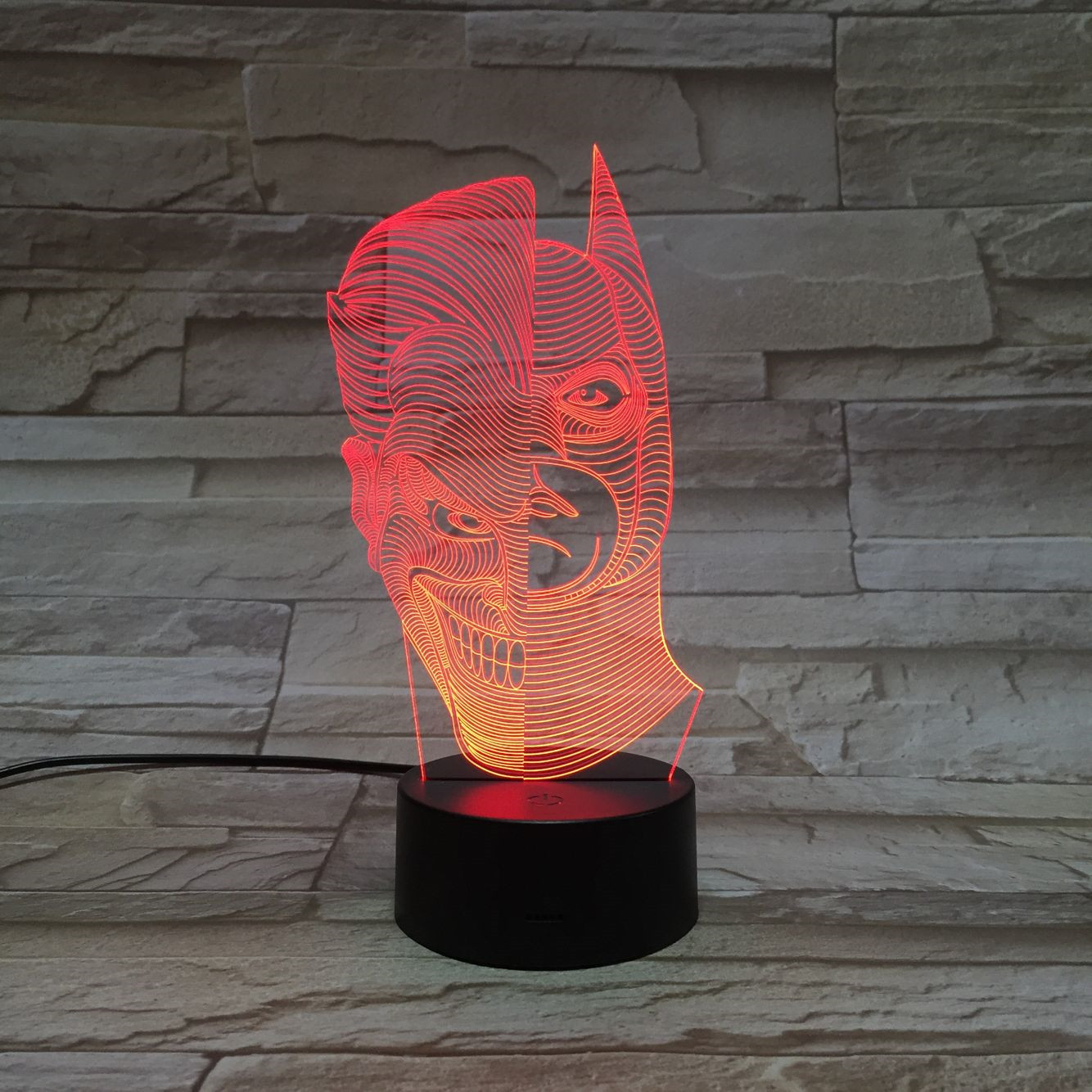 Colorful 3D lights Two-Face Visual light touch Gradient Three-dimensional Night light