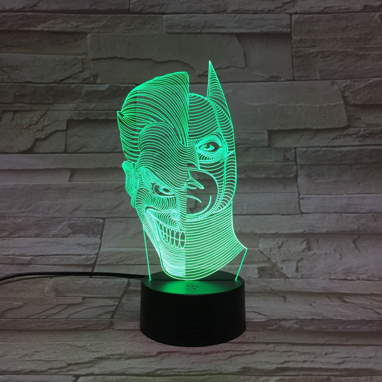 Colorful 3D lights Two-Face Visual light touch Gradient Three-dimensional Night light