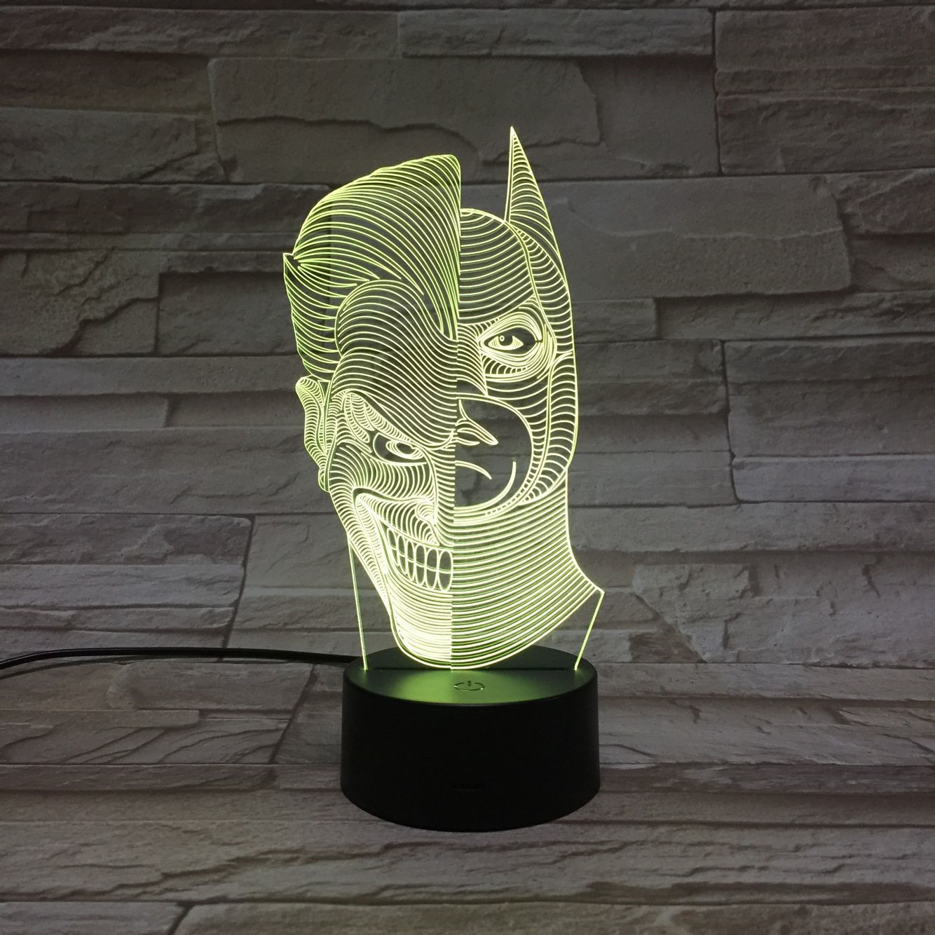 Colorful 3D lights Two-Face Visual light touch Gradient Three-dimensional Night light