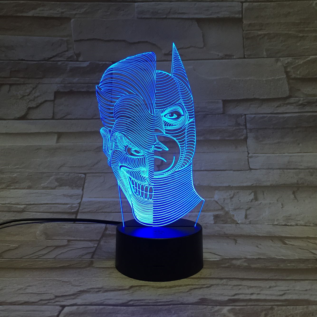 Colorful 3D lights Two-Face Visual light touch Gradient Three-dimensional Night light