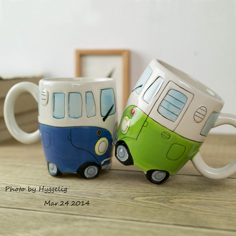 Puckator Hand Painted Ceramics Bus Cup Retro Car Mug   Coffee Cup Cartoon cup