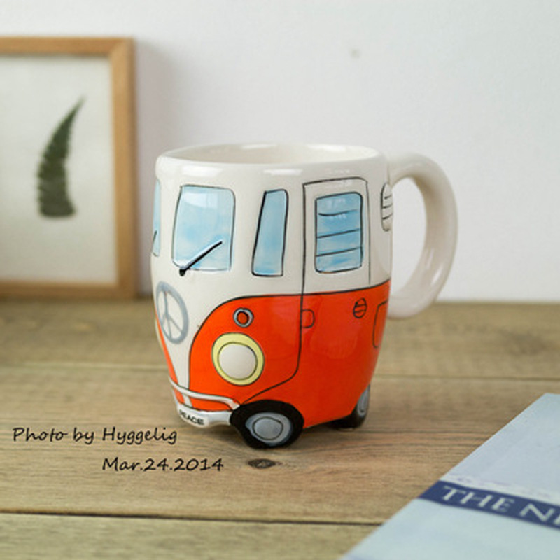Puckator Hand Painted Ceramics Bus Cup Retro Car Mug   Coffee Cup Cartoon cup