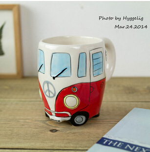 Puckator Hand Painted Ceramics Bus Cup Retro Car Mug   Coffee Cup Cartoon cup