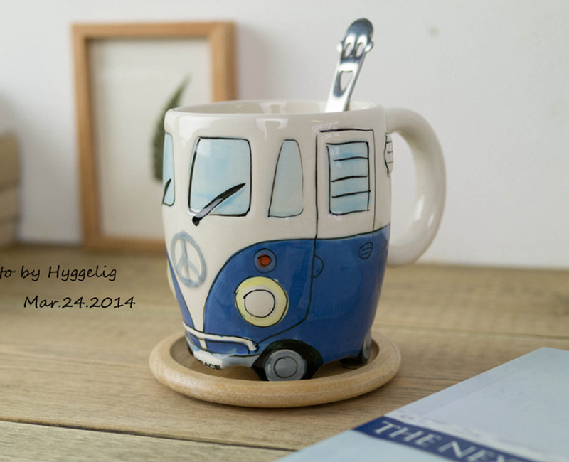 Puckator Hand Painted Ceramics Bus Cup Retro Car Mug   Coffee Cup Cartoon cup
