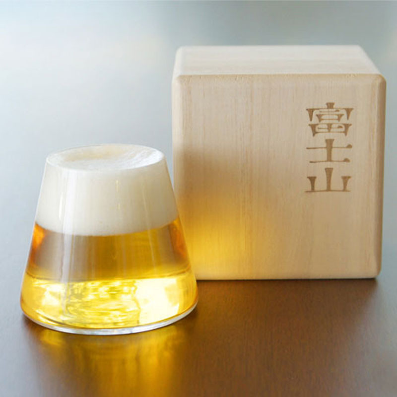 Creative Drinking Glass Mount Fuji Beer Mugs High Boron Juice cup Birthday Present Kitchen Dining  bar