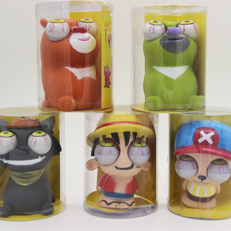 Vent Spoof Burst Eyes toy Wolf One Piece Variety Cartoon Tricky Winking Doll toy