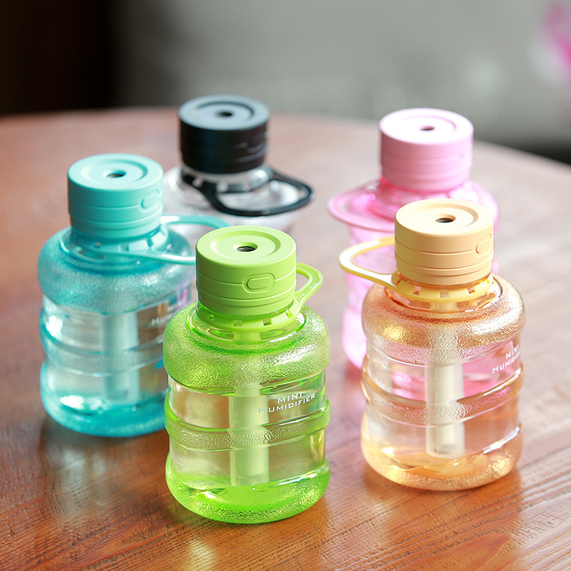 Mini Bucket Humidifier USB Student Dorm Room Fog Volume Color Night light Simple Humidifier