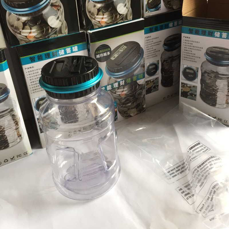 Transparent Bucket Money Cans intelligent Electronic Counter Coin Register piggy Bank