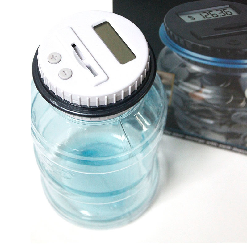 Transparent Bucket Money Cans intelligent Electronic Counter Coin Register piggy Bank