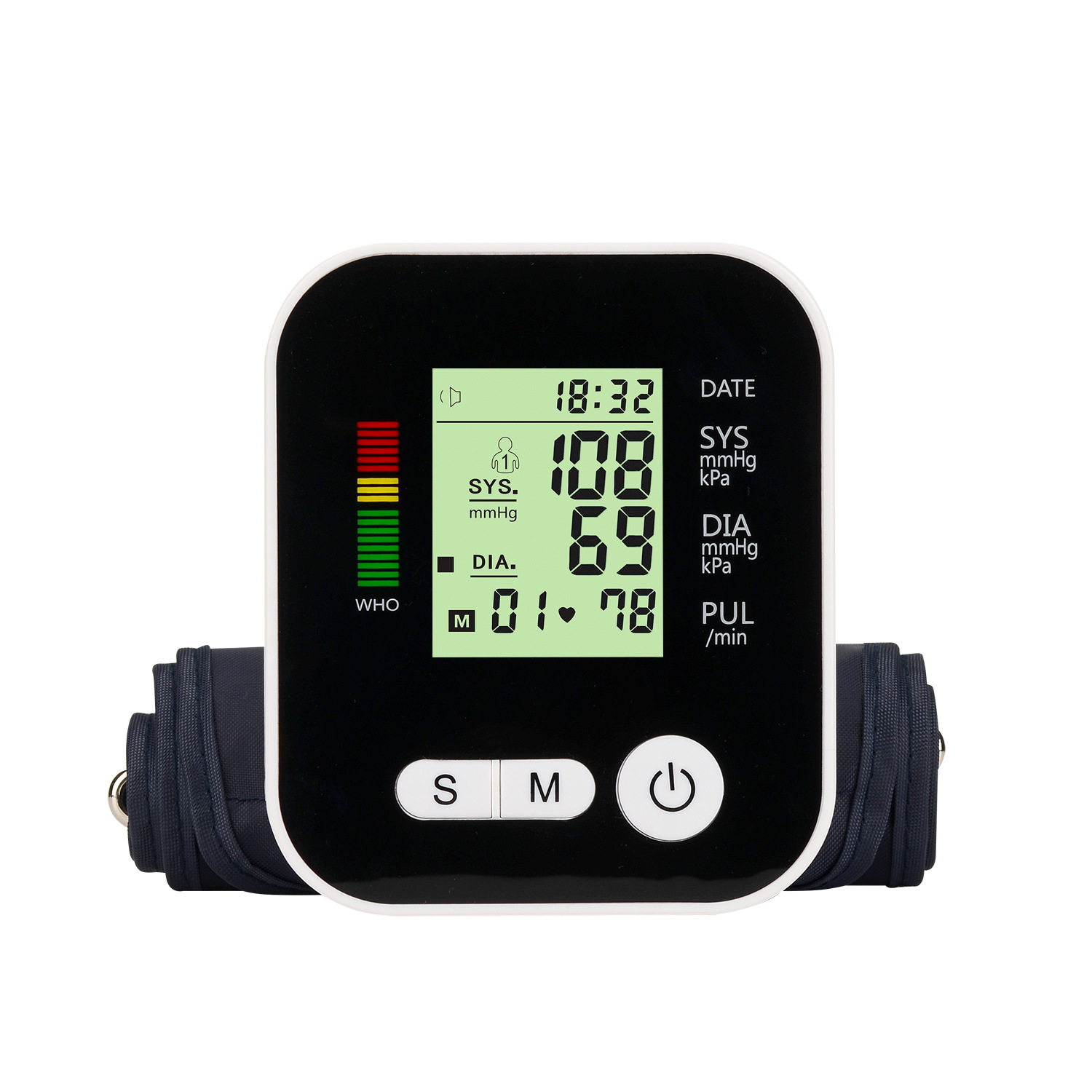 Household Health Arm Type electronic Sphygmomanometer Old Man Blood Pressure Meter Gift