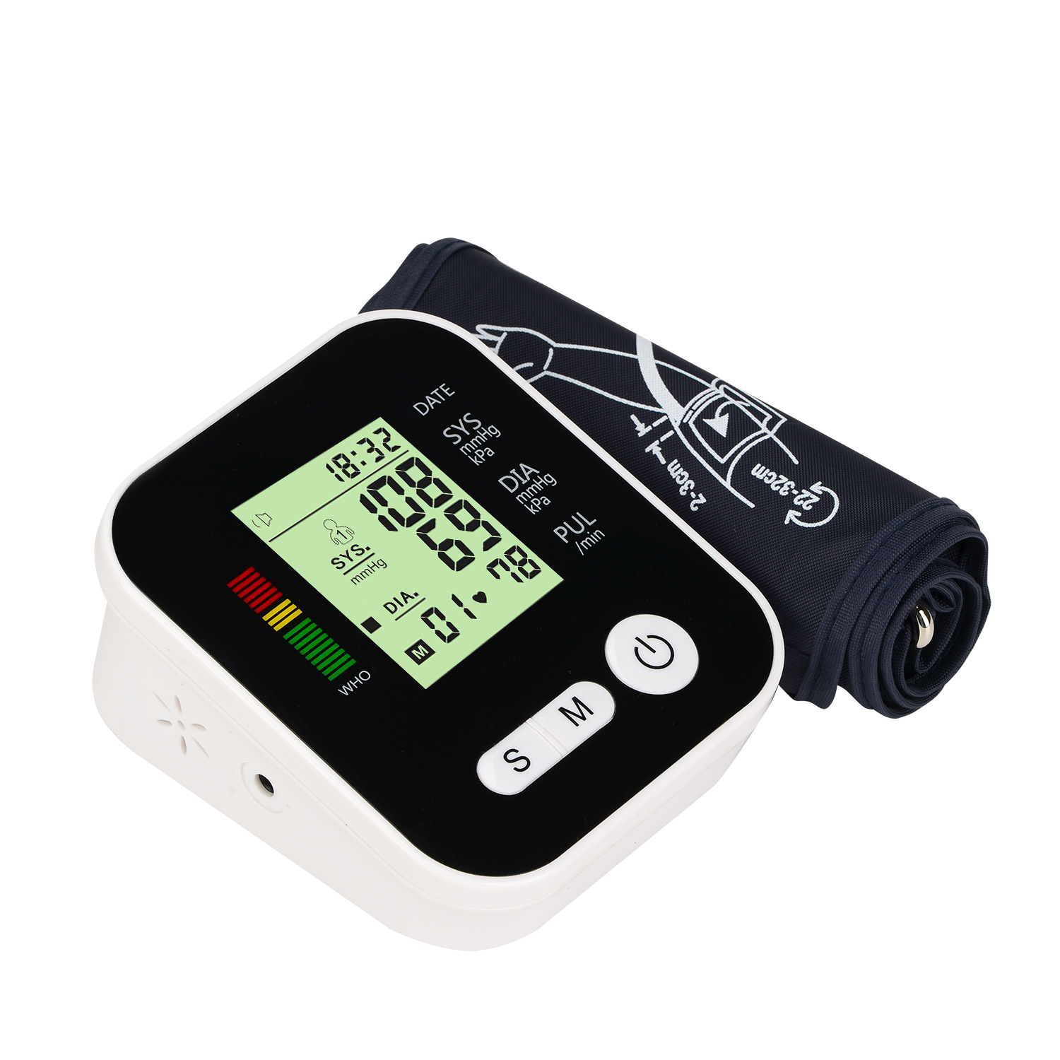 Household Health Arm Type electronic Sphygmomanometer Old Man Blood Pressure Meter Gift