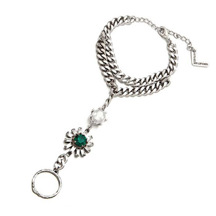Western Style Personality Fashion Pearl Flowers Diamond Even Means Bracelets Accessories